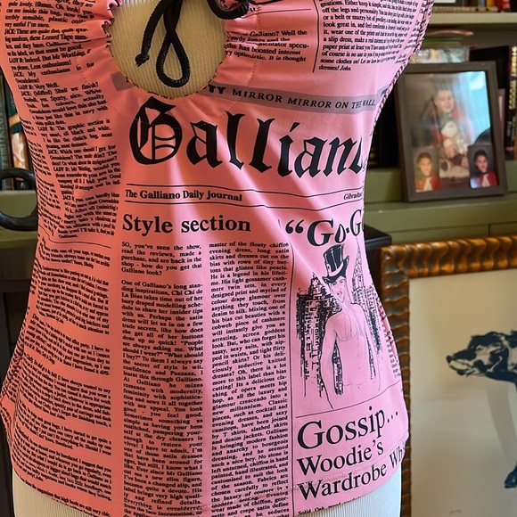 Galliano rare newsprint top - Picture 2 of 5